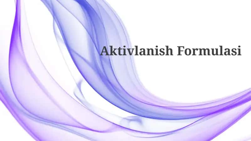 AktivlanishFormulasi 1