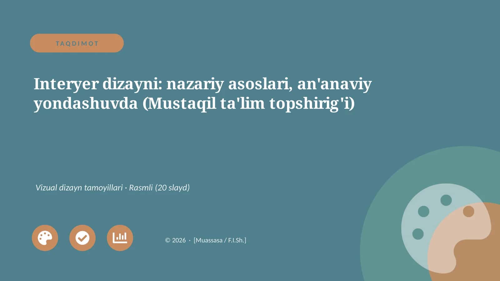 Interyer dizayni: nazariy asoslari, an'anaviy yondashuvda 1