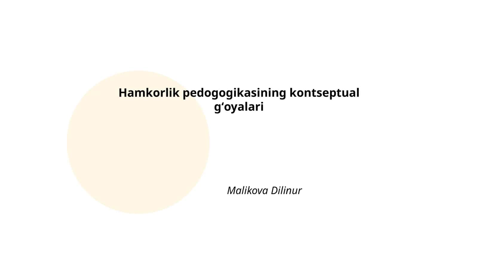 Hamkorlik pedogogikasining kontseptual gʻoyalari 1