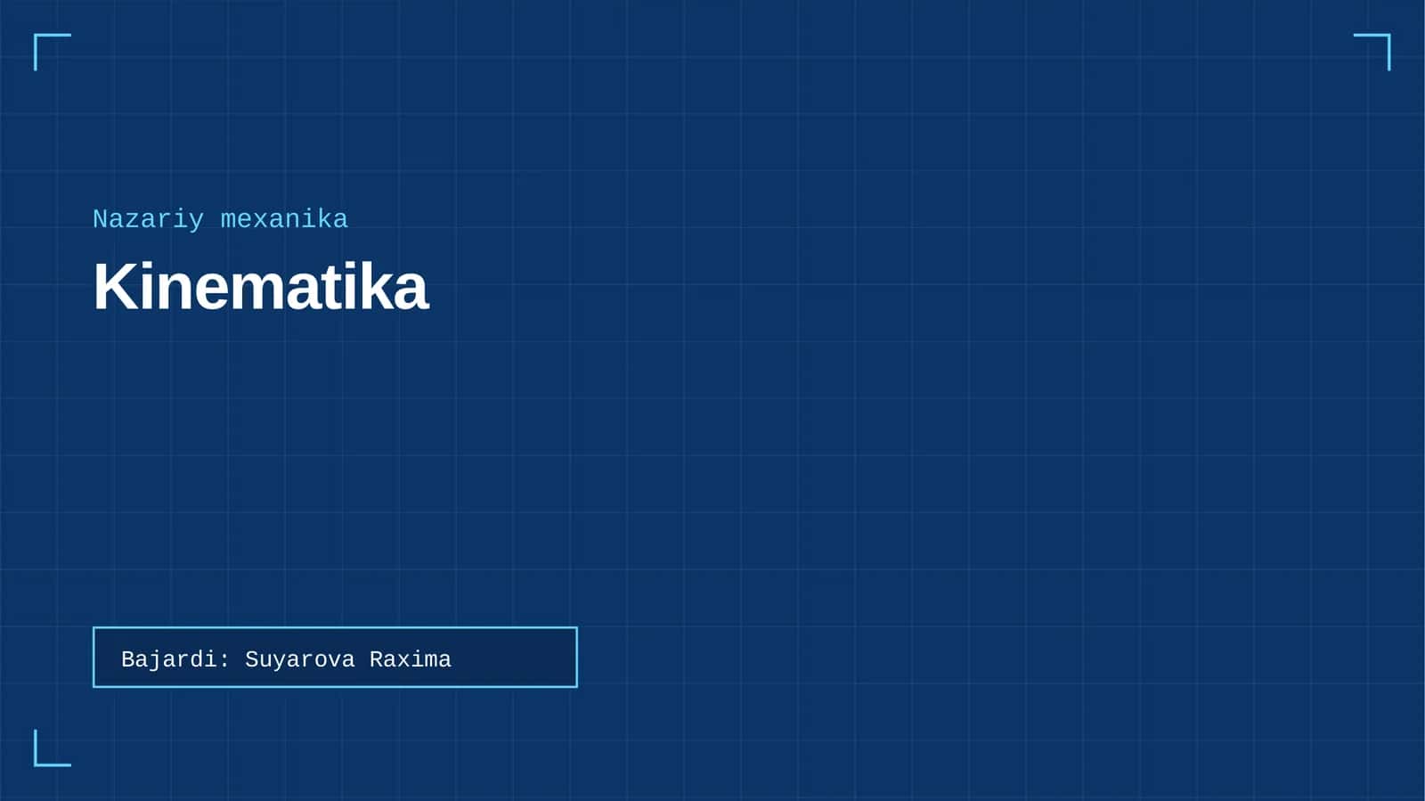 Kinematika 1