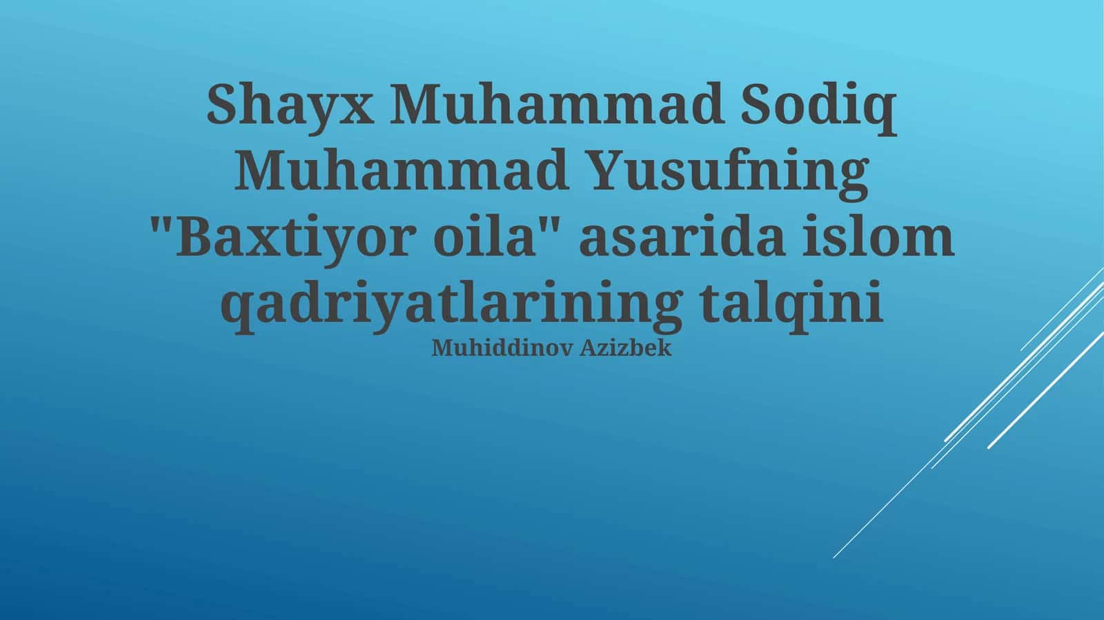 Baxtiyor oila 1