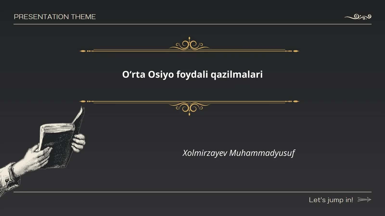 Oʻrta Osiyo foydali qazilmalari 1