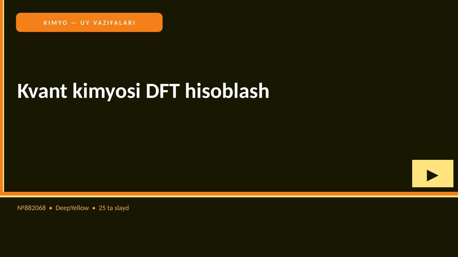 Kimyo — Uy Vazifalari 1