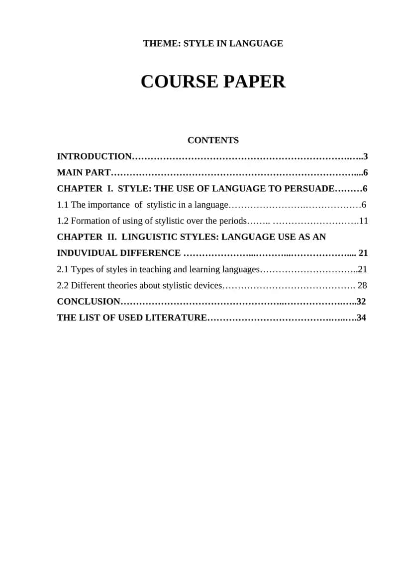 Style in Language 1