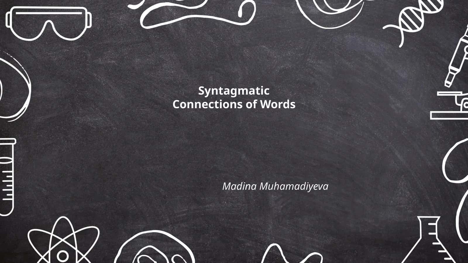 Syntagmatic Connections of Words 1