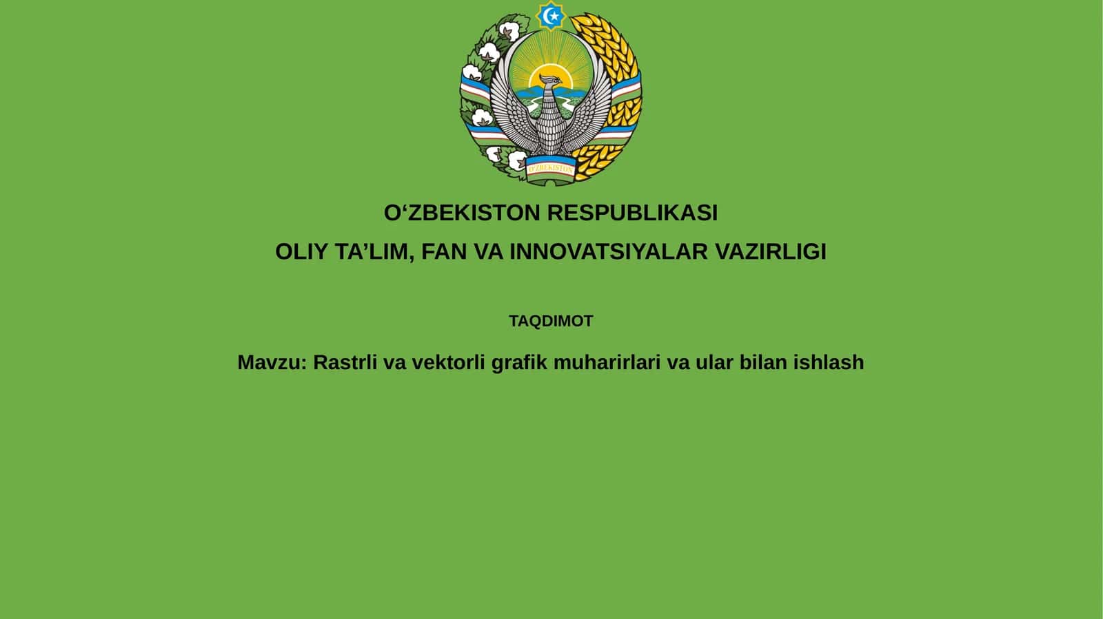 Rastrli va vektorli grafika 1