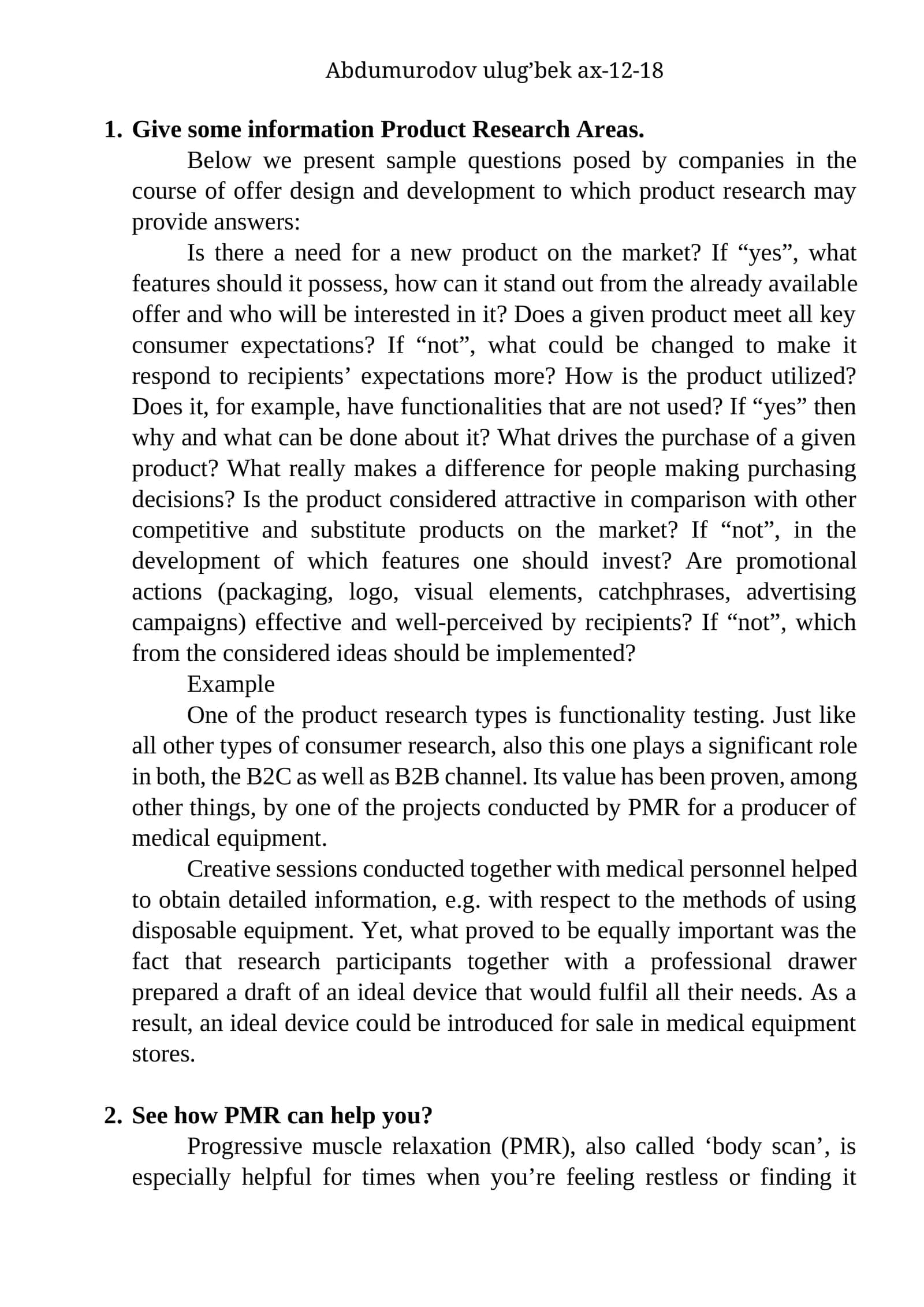 Product Research Areas 1