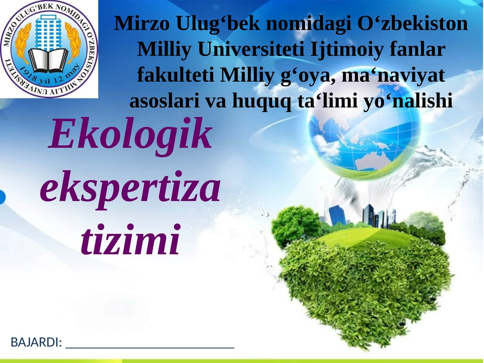 Ekologik ekspertiza 1
