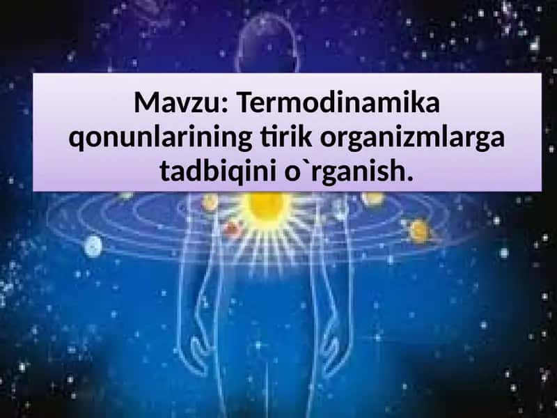 Termodinamika qonunlari 1