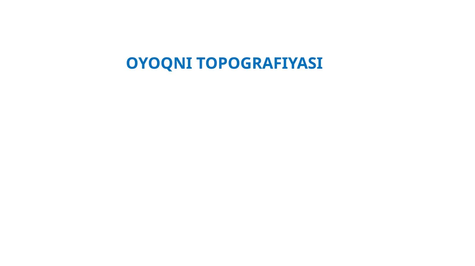 OYOQNI TOPOGRAFIYASI 1
