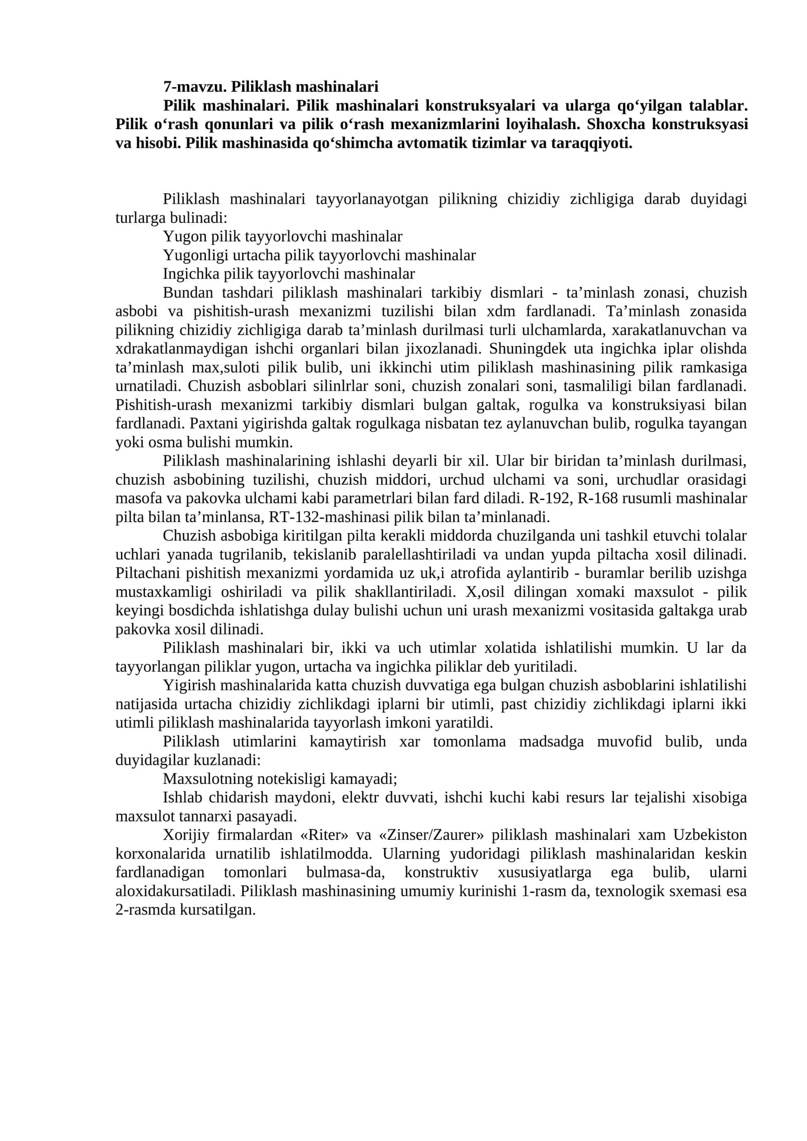 Piliklash mashinalari 1