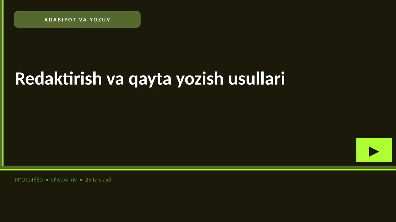 Redaktirish va qayta yozish usullari 1