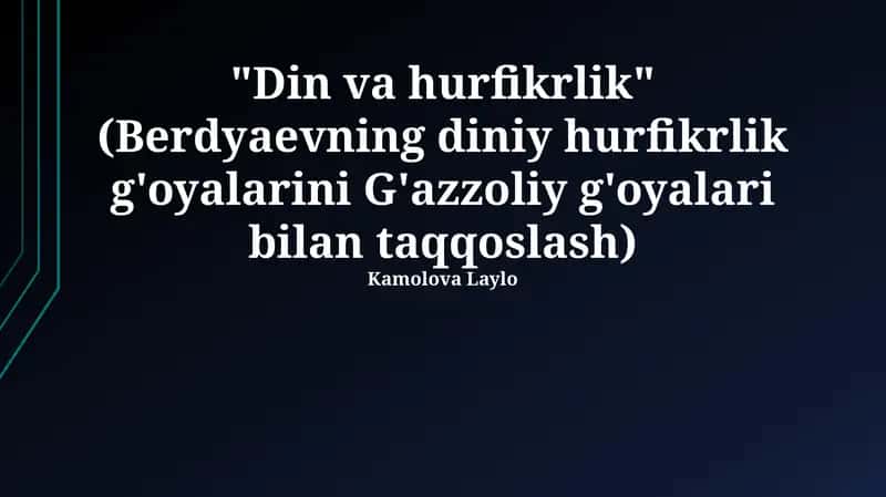 Din va hurfikrlik 1