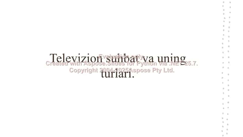 Televizion suhbat va uning turlari 1
