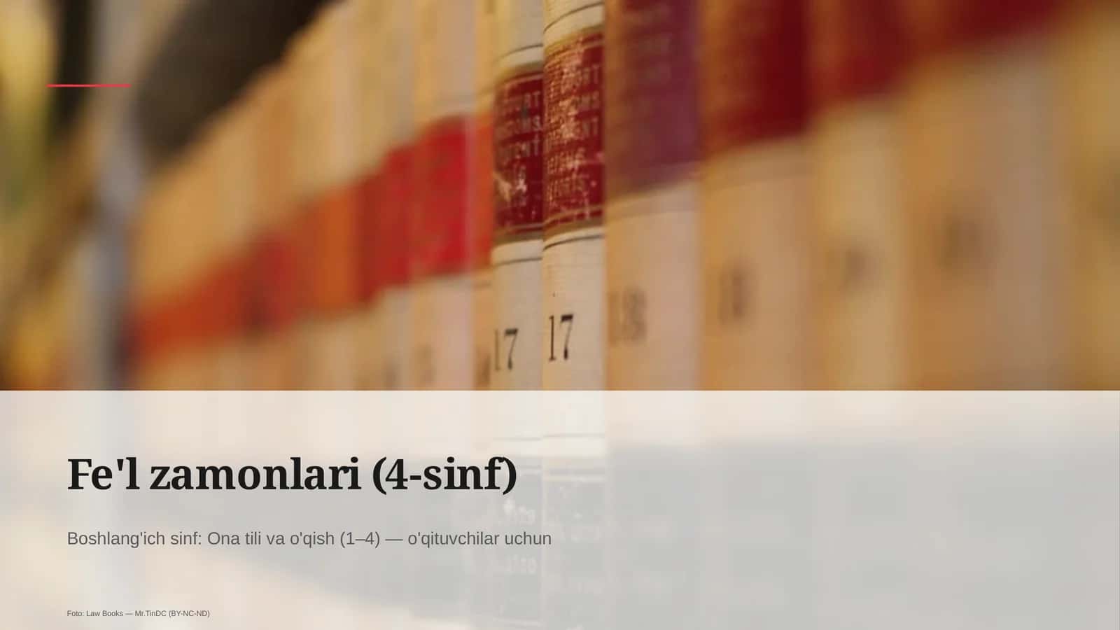 Fe'l zamonlari (4-sinf) 1