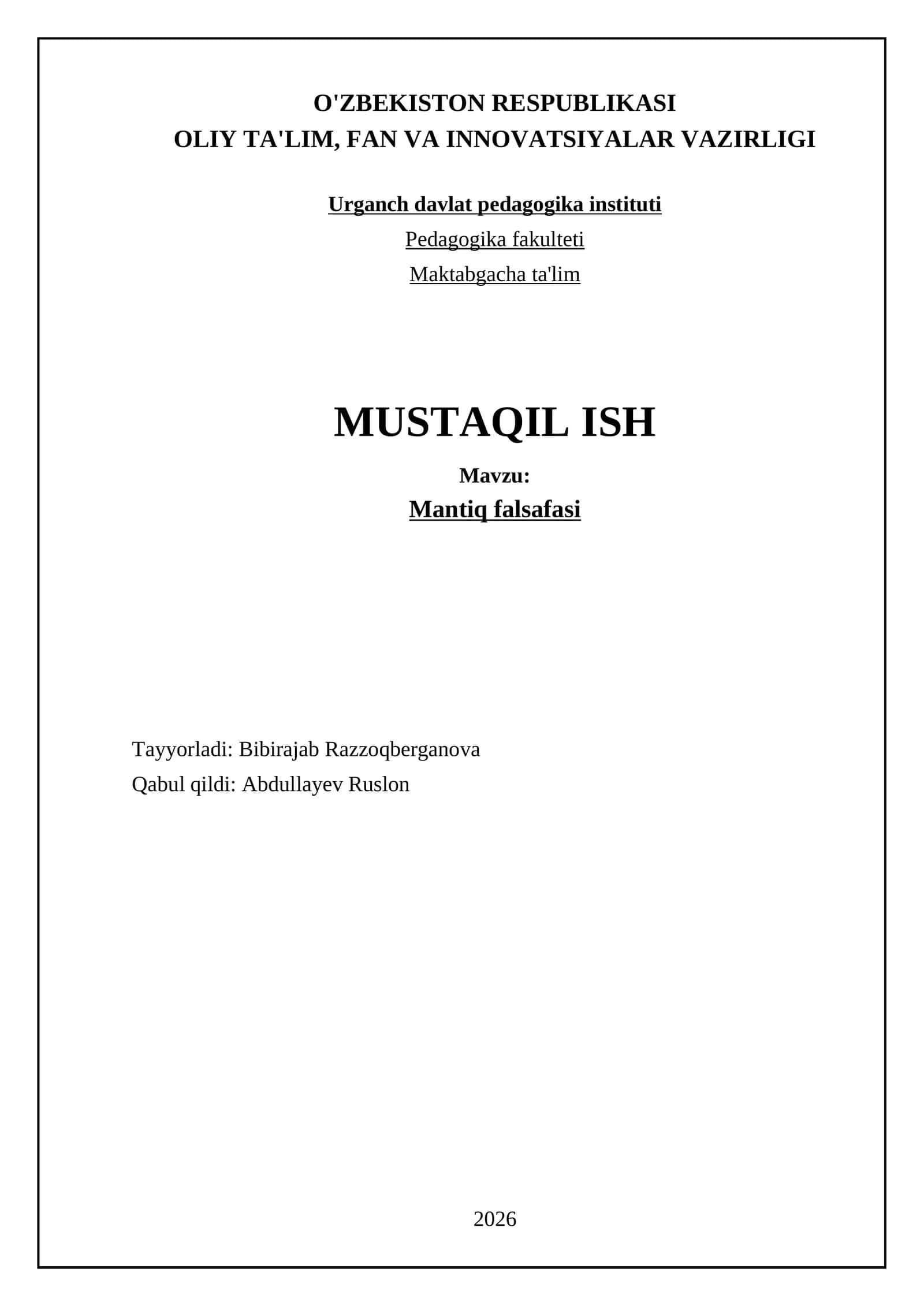 Mantiq falsafasi 1
