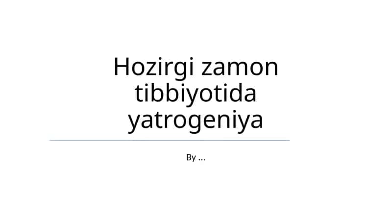 Iatrogenez 1