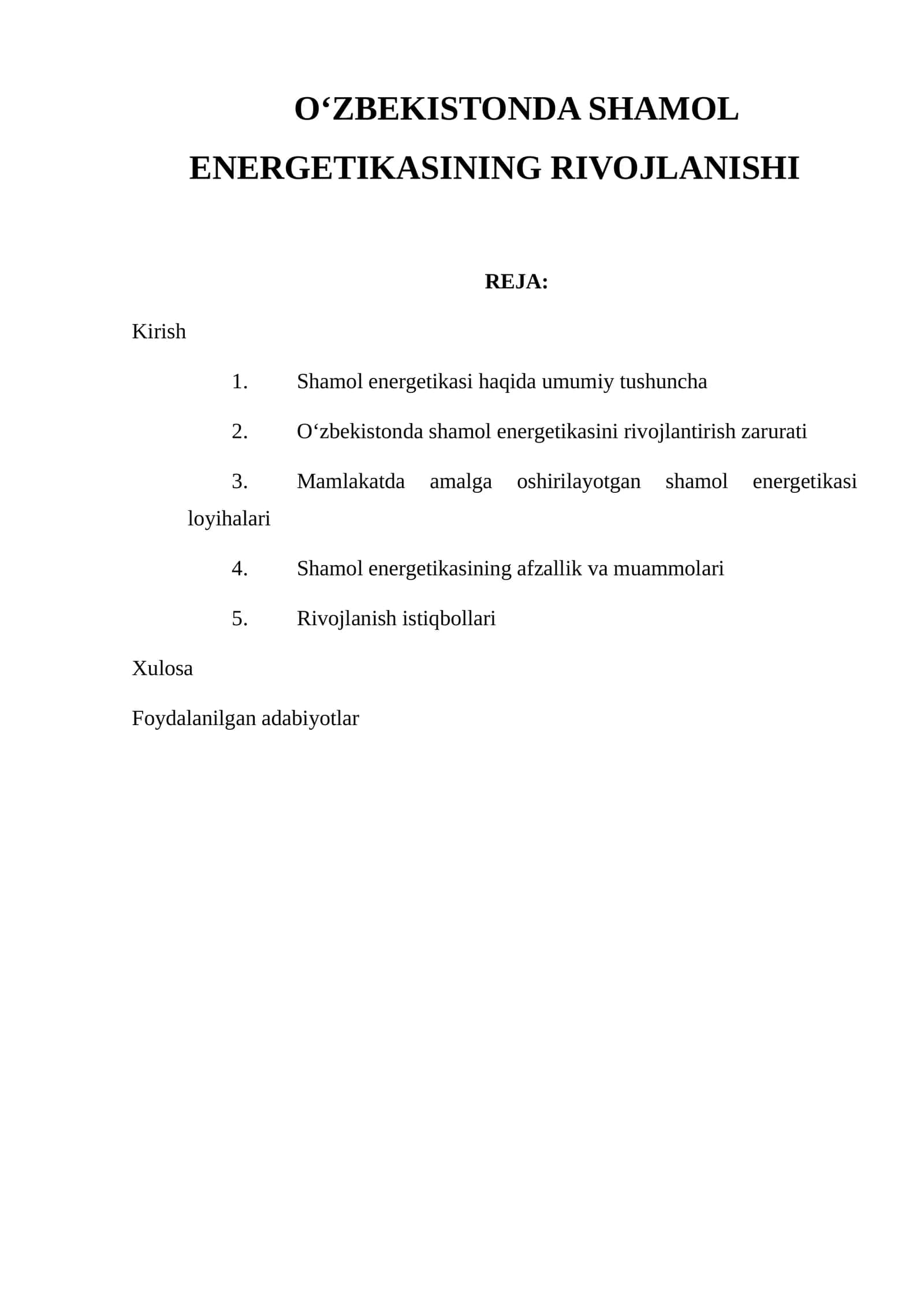 O‘zbekistonda Shamol Energetikasining Rivojlanishi 1