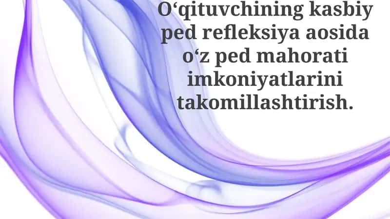 Pedagogik aks ettirish 1