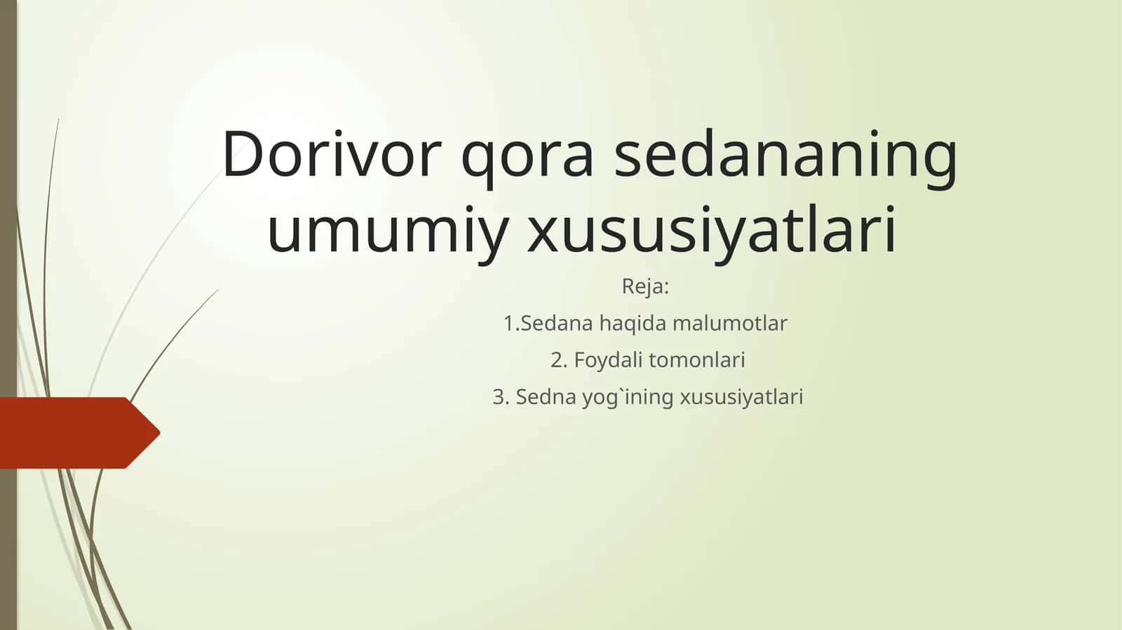 Dorivor qora sedana 1