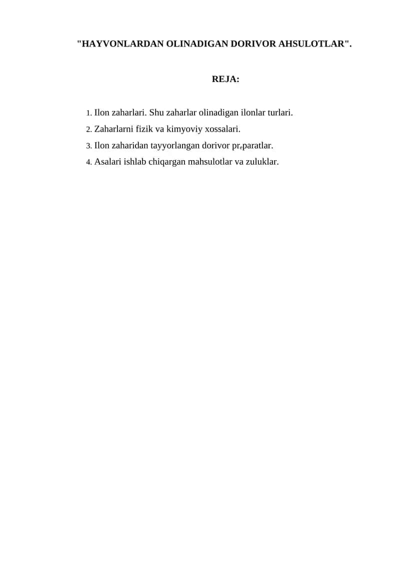 Ilon zaharlari 1