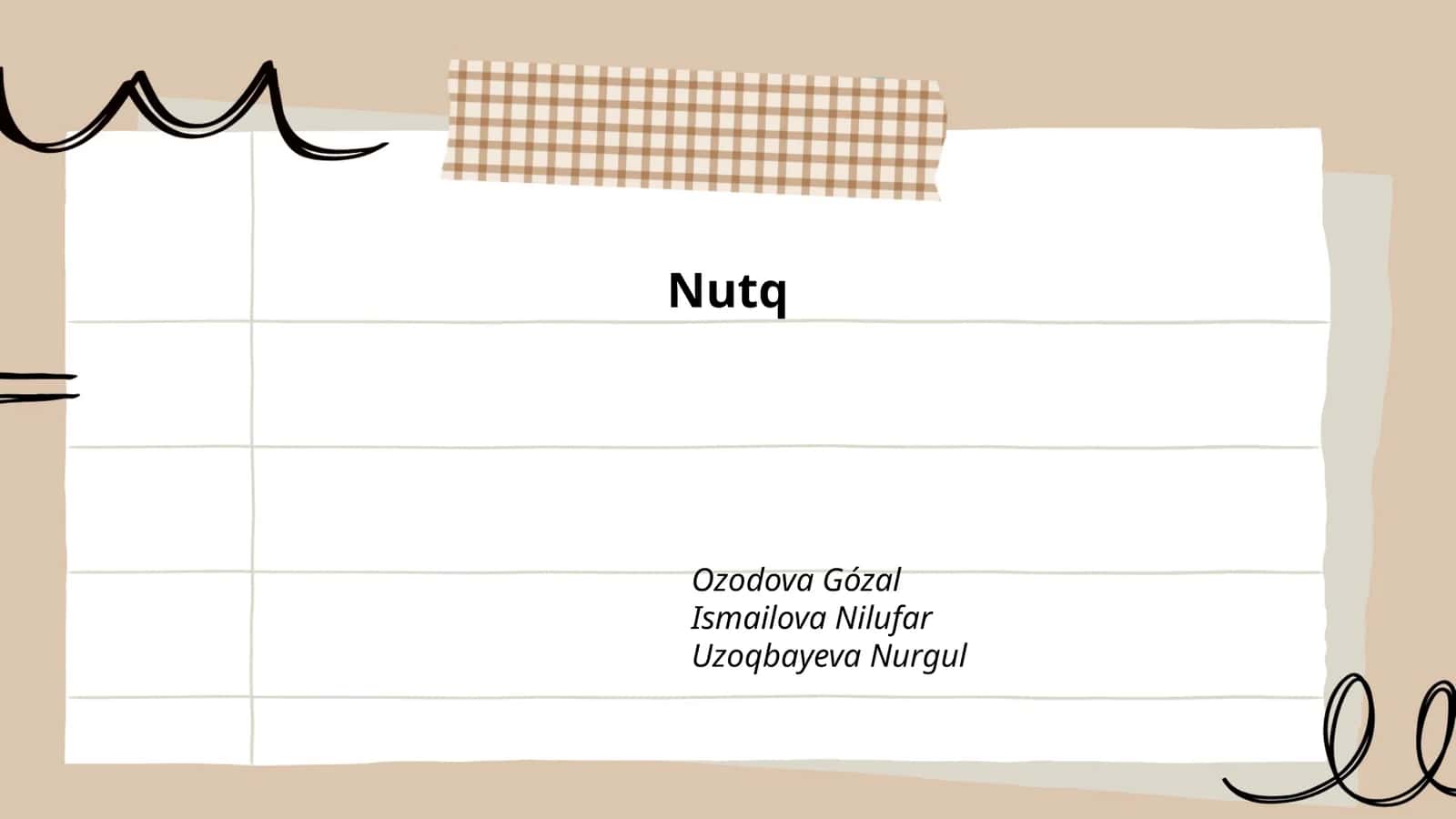 O'zbek tili nutq madaniyati 1