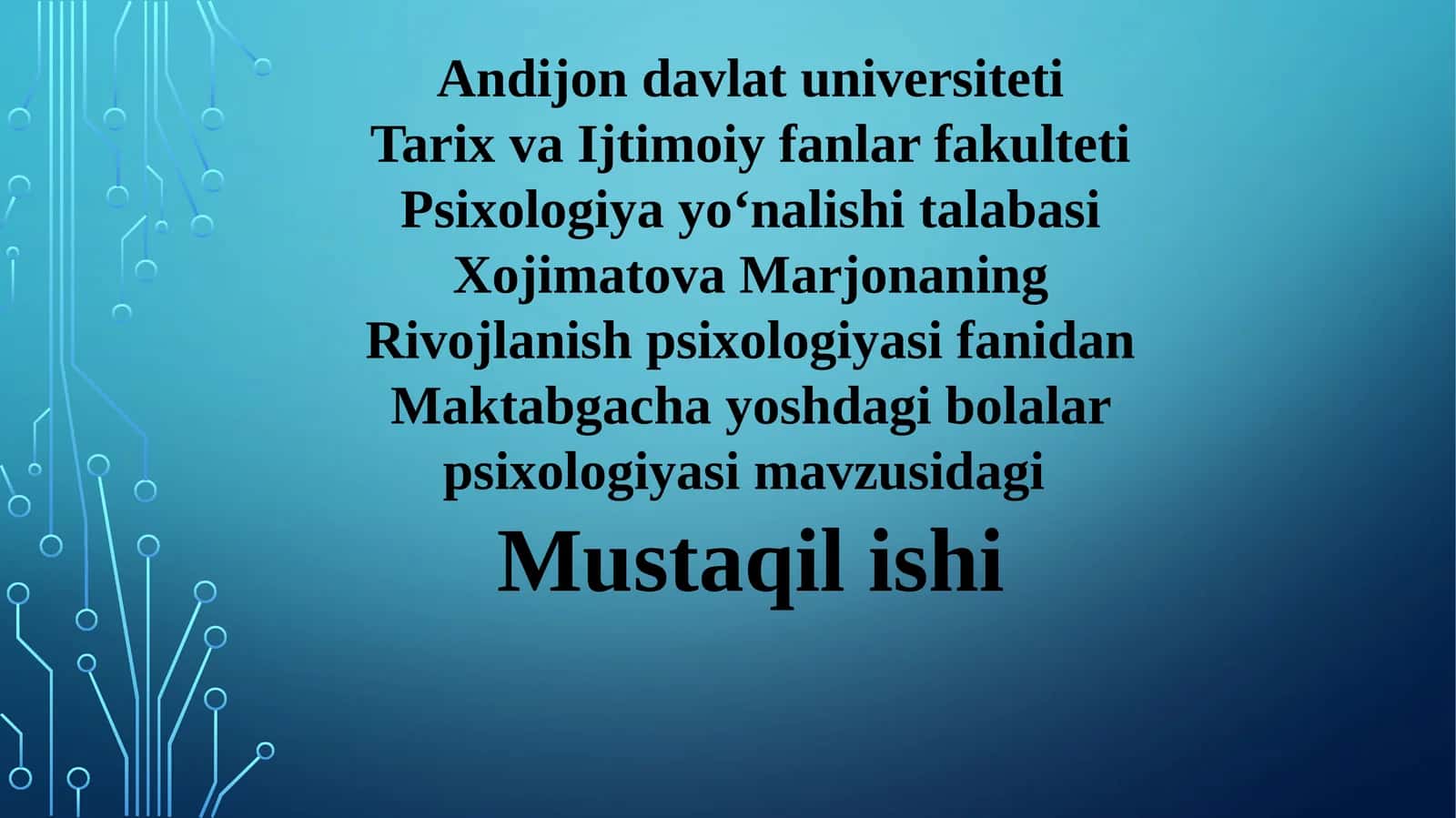 Maktabgacha yoshdagi bolalar psixologiyasi 1