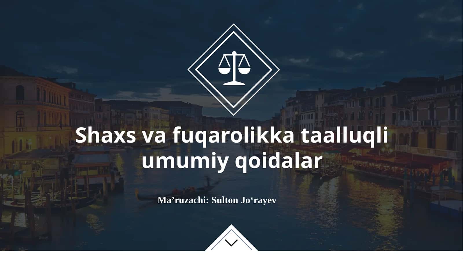 Shaxs va fuqarolikka taalluqli umumiy qoidalar 1