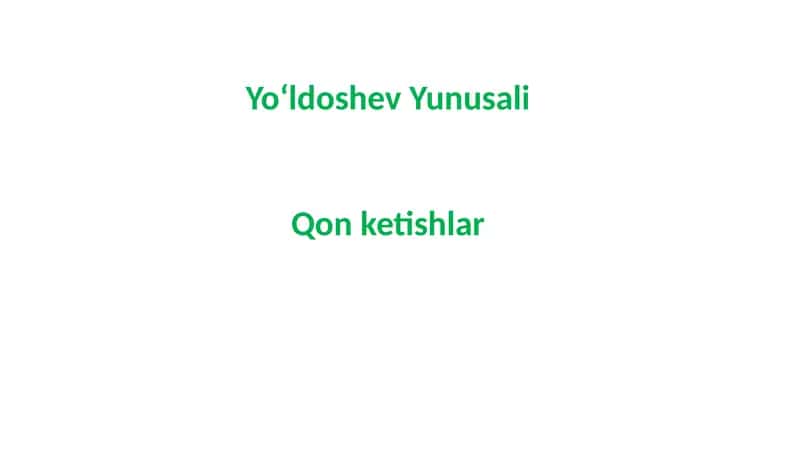 Qonketishlar 1