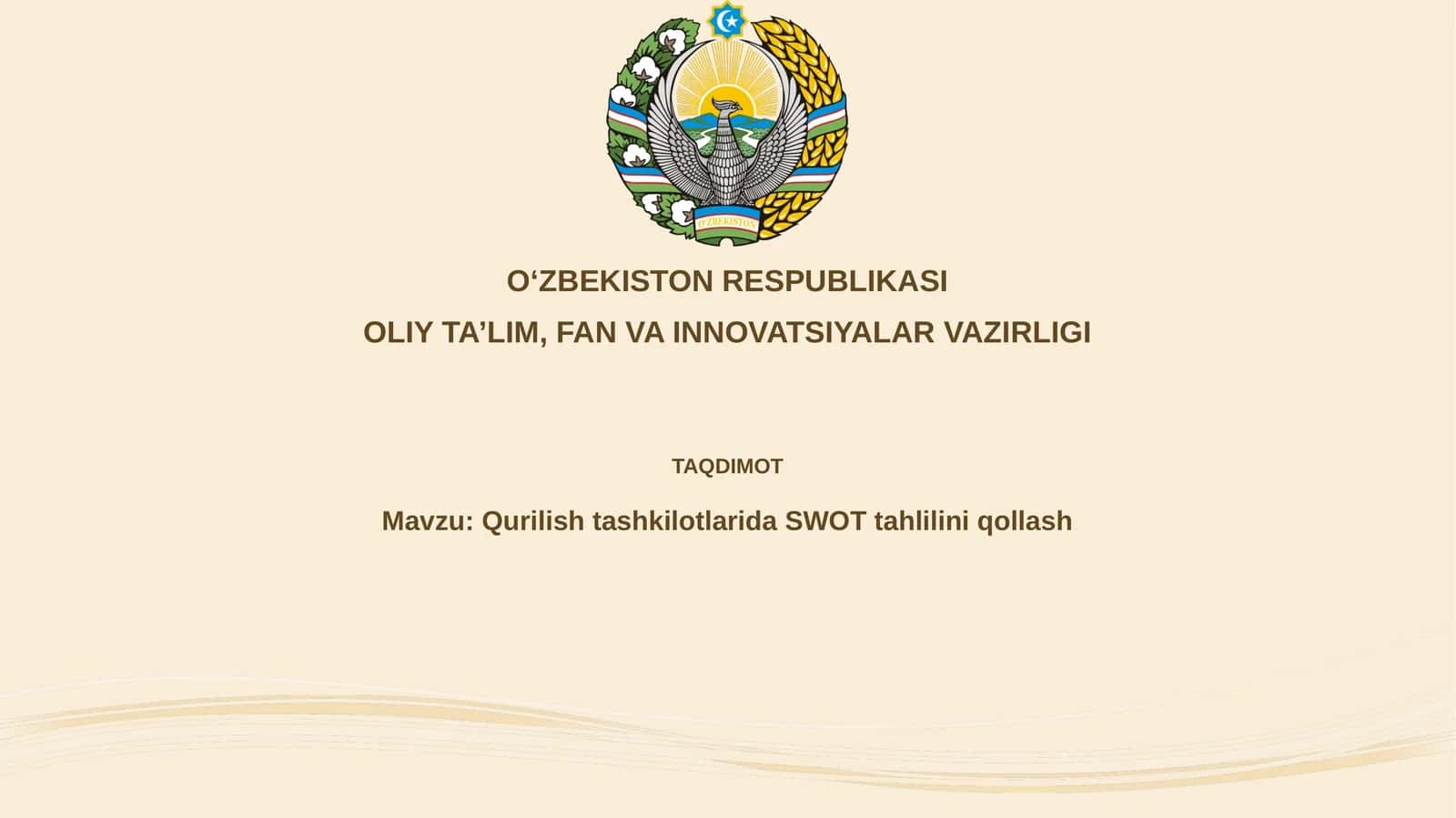 Qurilishtashkilotlarida SWOT tahlilini qollash 1