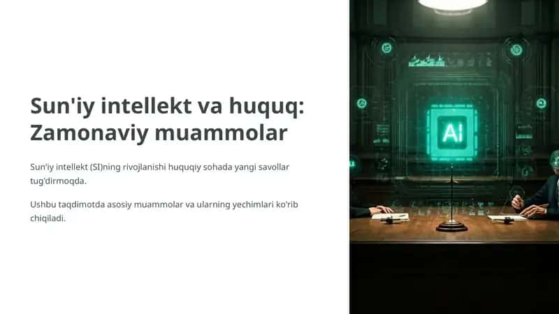 Sun'iy intellekt va huquq Zamonaviy muammolar 1