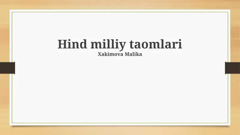 O'zbek Milliy Taomlari 1