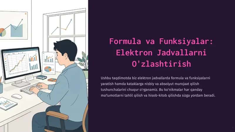 Formula va Funksiyalar: Elektron Jadvallarni O'zlashtirish 1