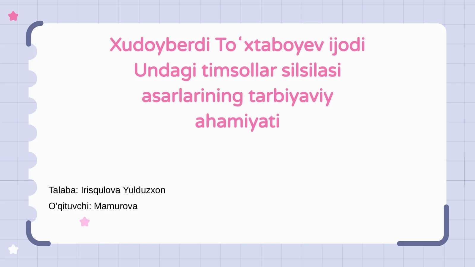 Xudoyberdi Toʻxtaboyevning hayoti va ijodi 1