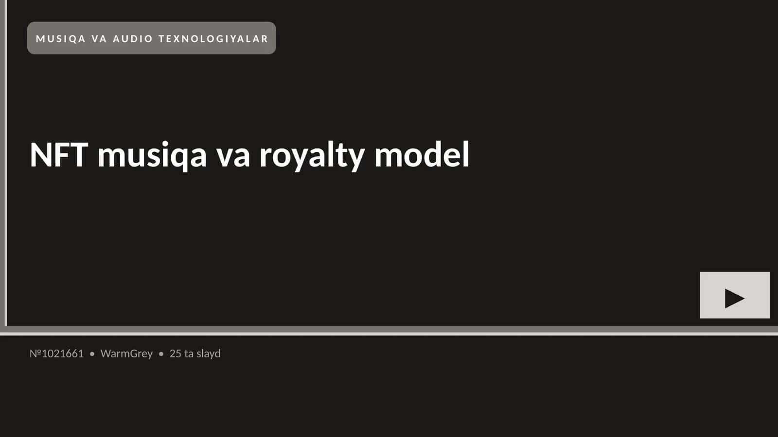 NFT musiqa va royalty model 1