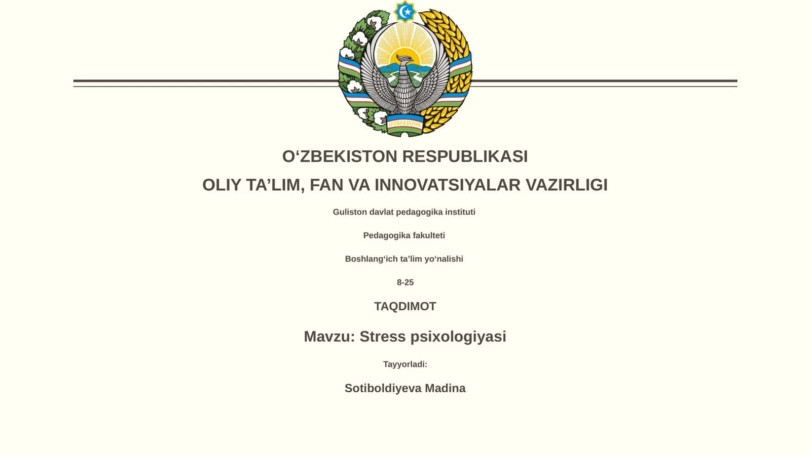 Stress psixologiyasi 1