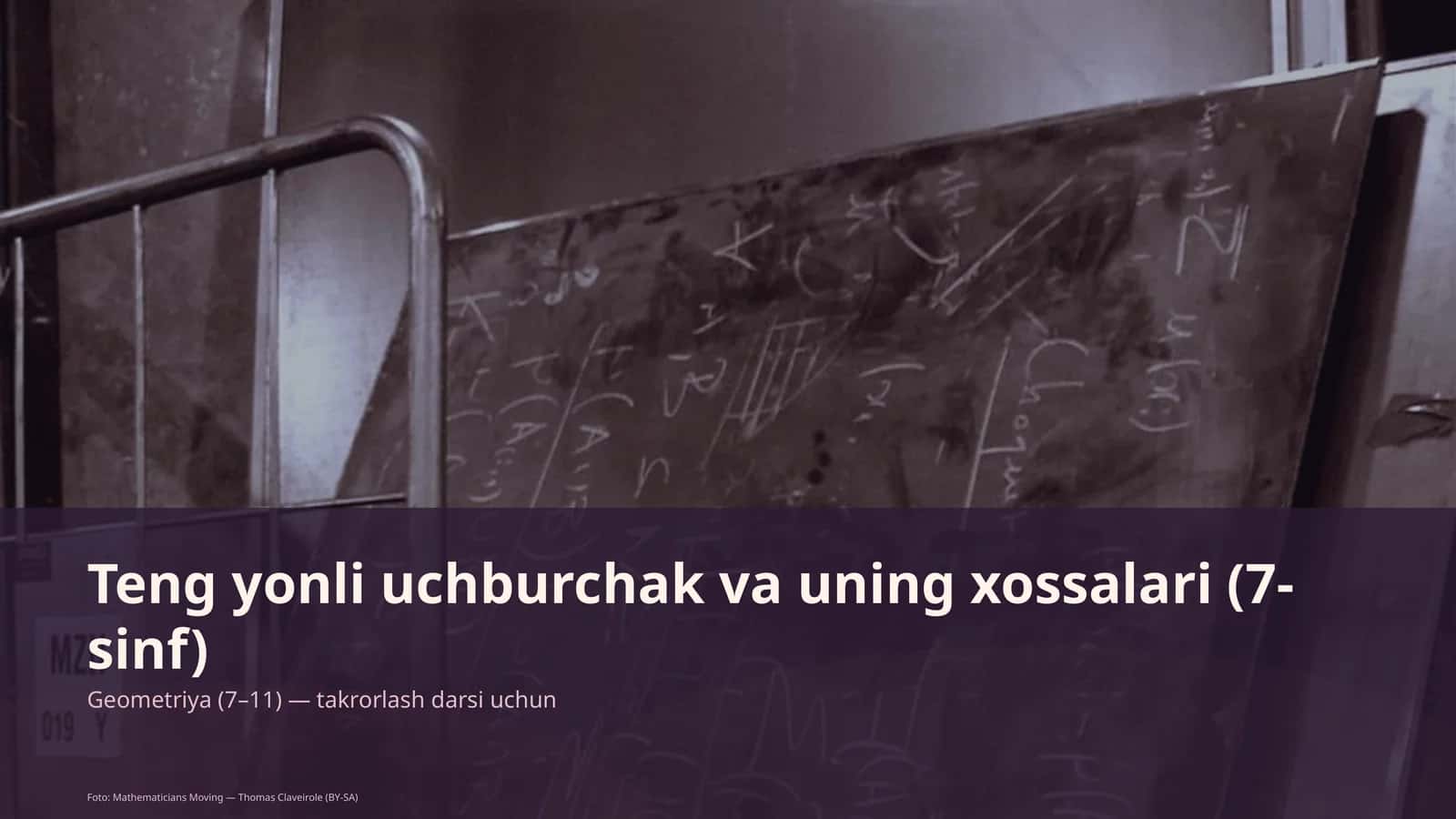 Teng yonli uchburchak va uning xossalari (7-sinf) 1