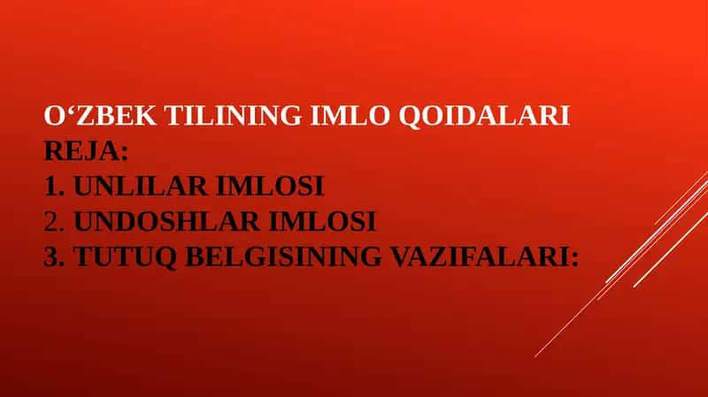 O‘zbek tilining imlo qoidalari 1