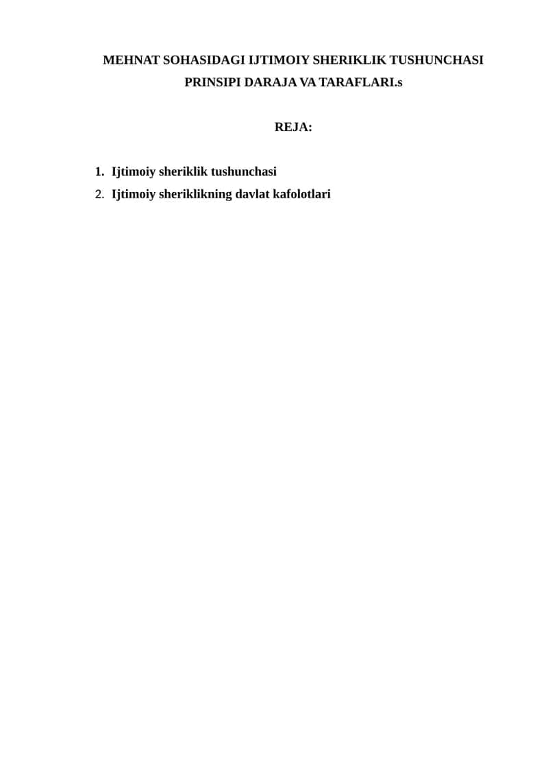 Ijtimoiy sheriklik tushunchasi 1
