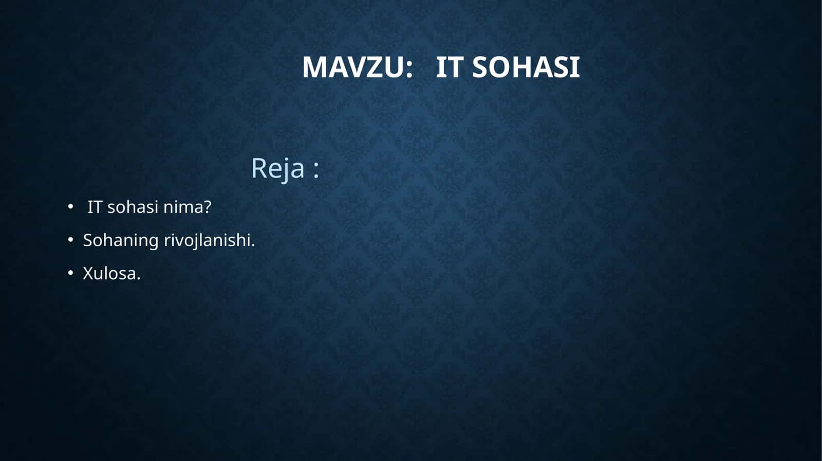 IT sohasi 1