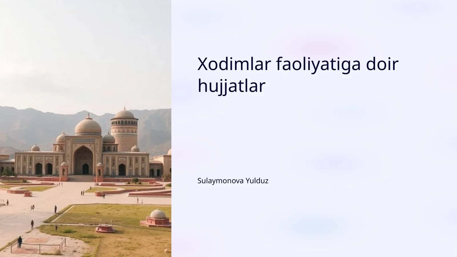 Xodimlar faoliyatiga doir hujjatlar 1