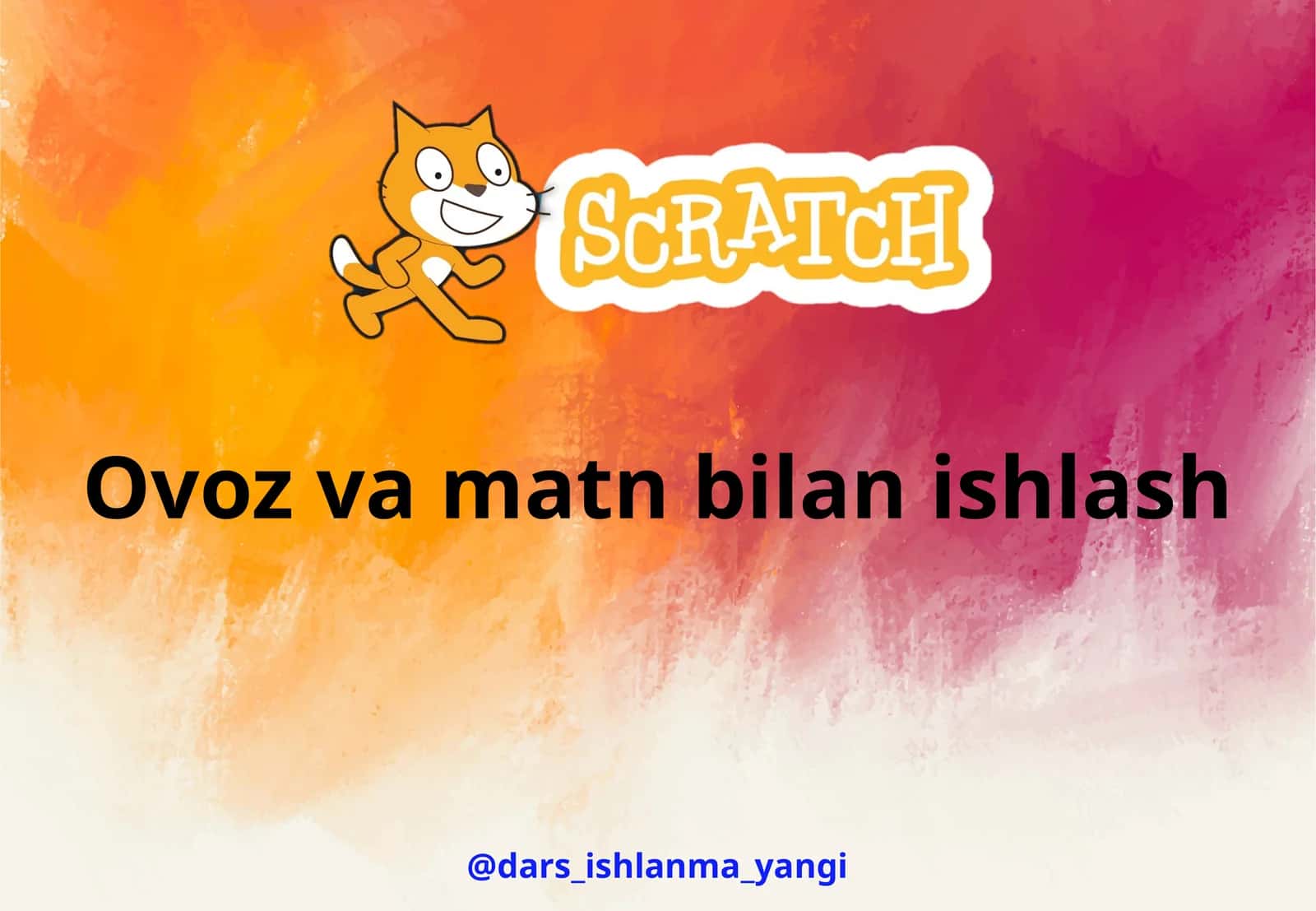Ovoz va matn bilan ishlash 1