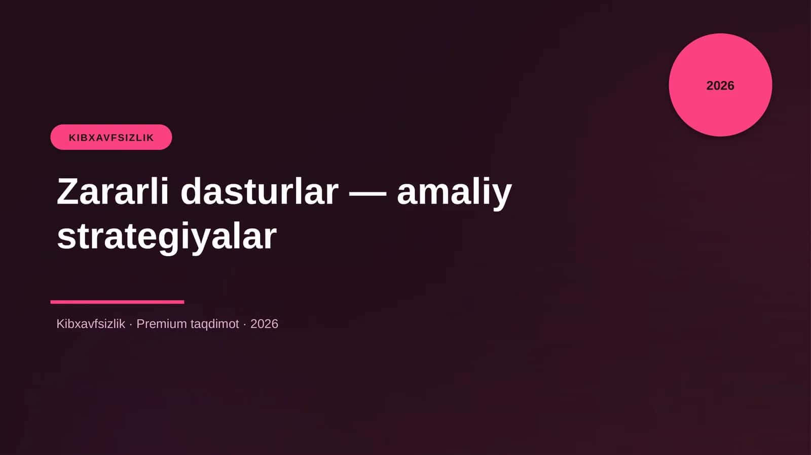 Zararli dasturlar — amaliy strategiyalar 1