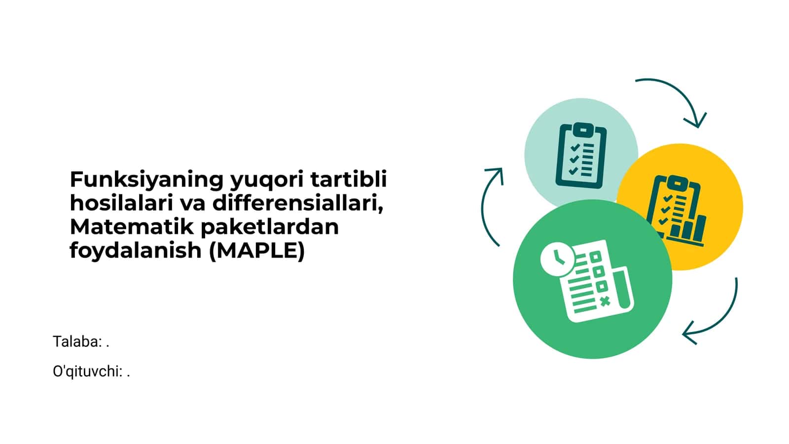 Funksiyaning yuqori tartibli hosilalari va differensiallari 1