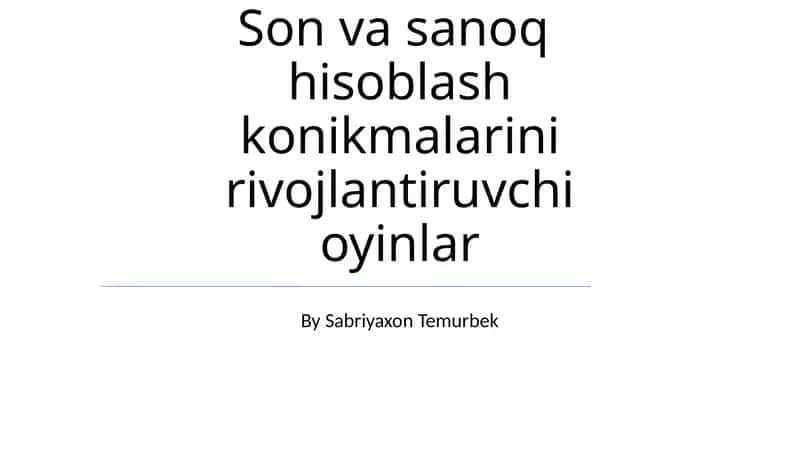 Kartalar o'yini va Matematika 1
