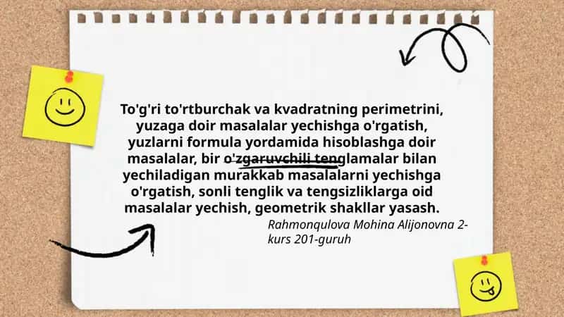 To'g'ri to'rtburchak va kvadratning perimetri 1