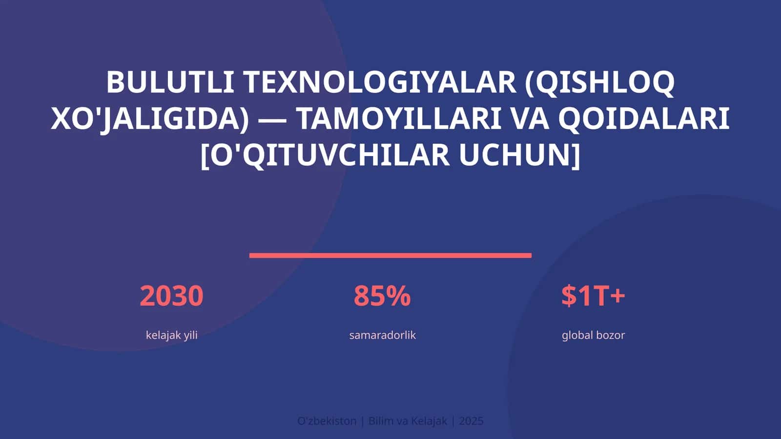 Bulutli texnologiyalar (qishloq xo'jaligida) — tamoyillari va qoidalari [o'qituvchilar uchun] 1