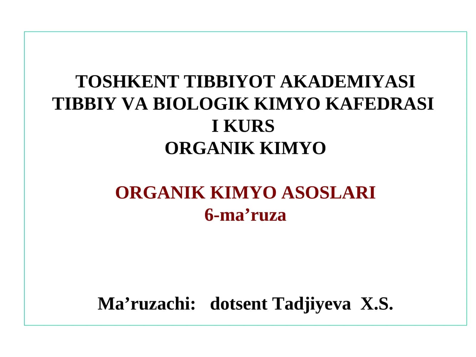 Kursorganik Kimyo Organik Kimyo Asoslari 1