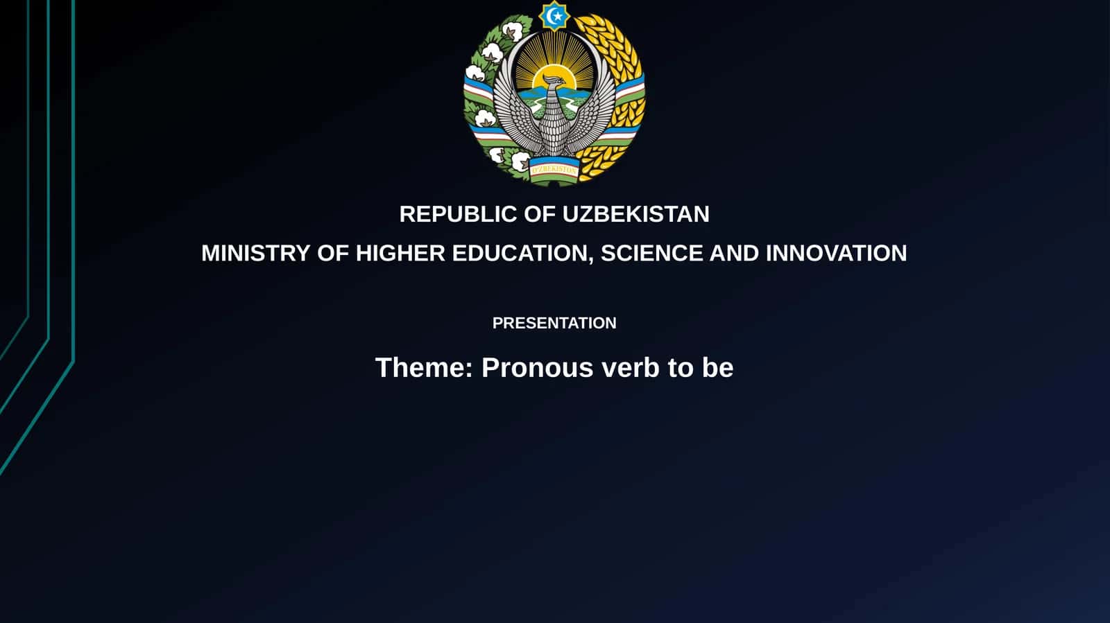 Pronouns and the Verb 'To Be': An Introduction 1