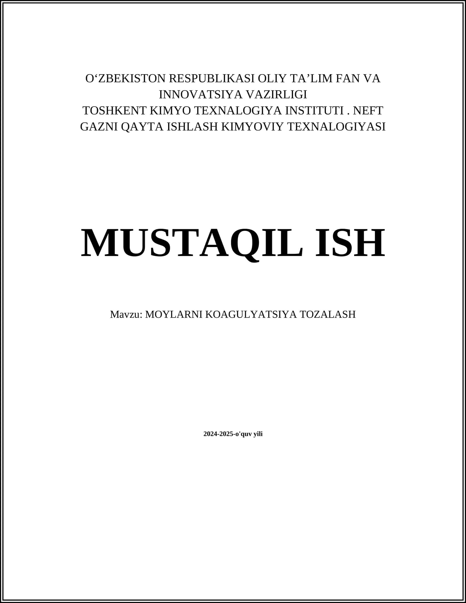 MOYLARNI KOAGULYATSIYA TOZALASH 1